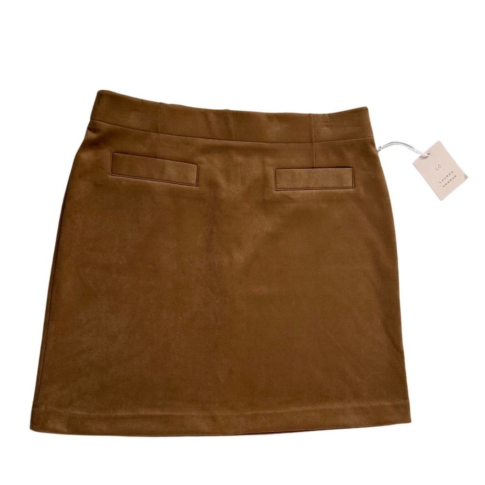LC Lauren Conrad Brown Suede Western Boho Old Money Mini Skirt Small